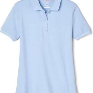 French Toast Women's Cotton Blend Stretch Pique Short Sleeve Polo Shirt